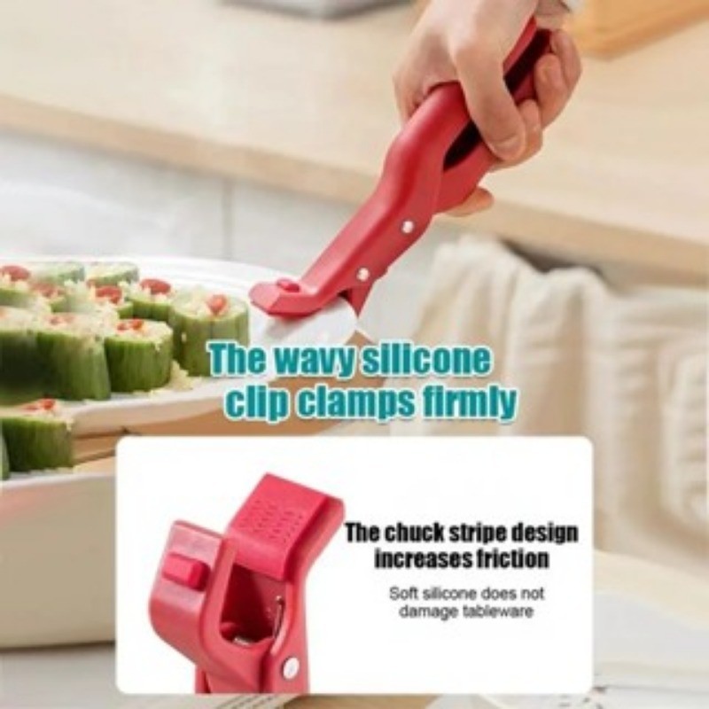 Kẹp Đĩa Đĩa Đĩa Silicon - Chống Trơn Trượt, Chống Bỏng, Chịu Nhiệt, Tiết Kiệm Nhân Công - Kẹp Bát Ăn - Kẹp Ăn Bộ Đồ Ăn - Kẹp Đồ Ăn - Dụng Cụ Nhà Bếp