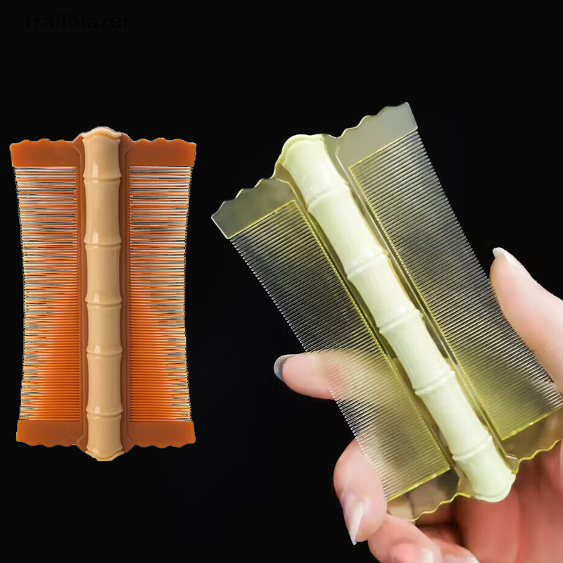 Trailblazer Ướt Khô Tóc Detangling Lược Tre Lược Lược Lược Chấy Hai Mặt Siêu Dày Răng Để Loại Bỏ Gàu Da Đầu Làm Sạch Mới