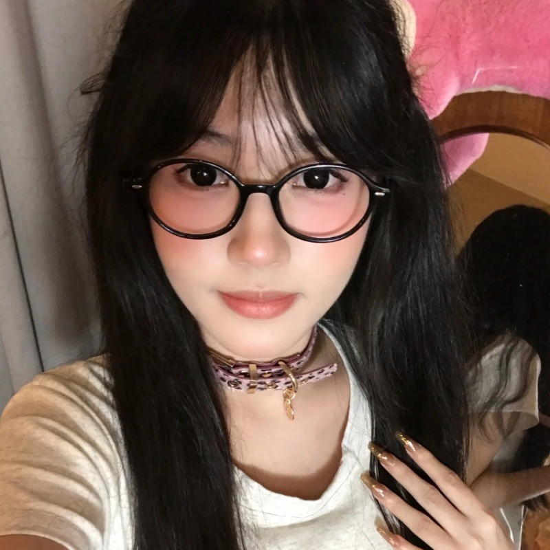 [Nổi bật] Kính gọng tròn nhỏ - Kính mắt trang trí cổ điển - Kính mắt chống ánh sáng xanh - Kính mắt máy tính Y2K - Hiện vật làm đẹp tự nhiên - Phụ kiện trang điểm