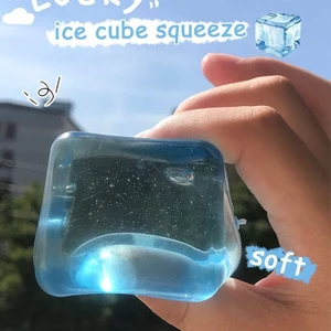 Trong Suốt Đá Viên Bóp Đồ Chơi Đá Viên Giảm Căng Thẳng Đồ Chơi Maltose Cube Squishy Pinch Đồ Chơi Giải Nén Đồ Chơi