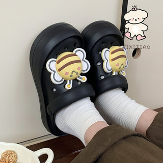 Xixitiao Sandal Nữ Nam Lỗ Giày Dép Thời Trang Ba Chiều Dễ Thương Hoạt Hình Ong Thoải Mái Mặc Ngoài Thường Ngày
