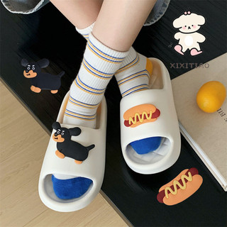 Xixitiao Mùa Hè Phong Cách Mới Trong Nhà Dép Chó Con Chống Trơn Trượt Thoải Mái Đế Mềm San