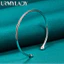 URMYLADY Bạc 925 Mịn Mịn Vòng Tay Mở Vòng Tay Cho Nữ Trang Sức Quyến Rũ Thời Trang