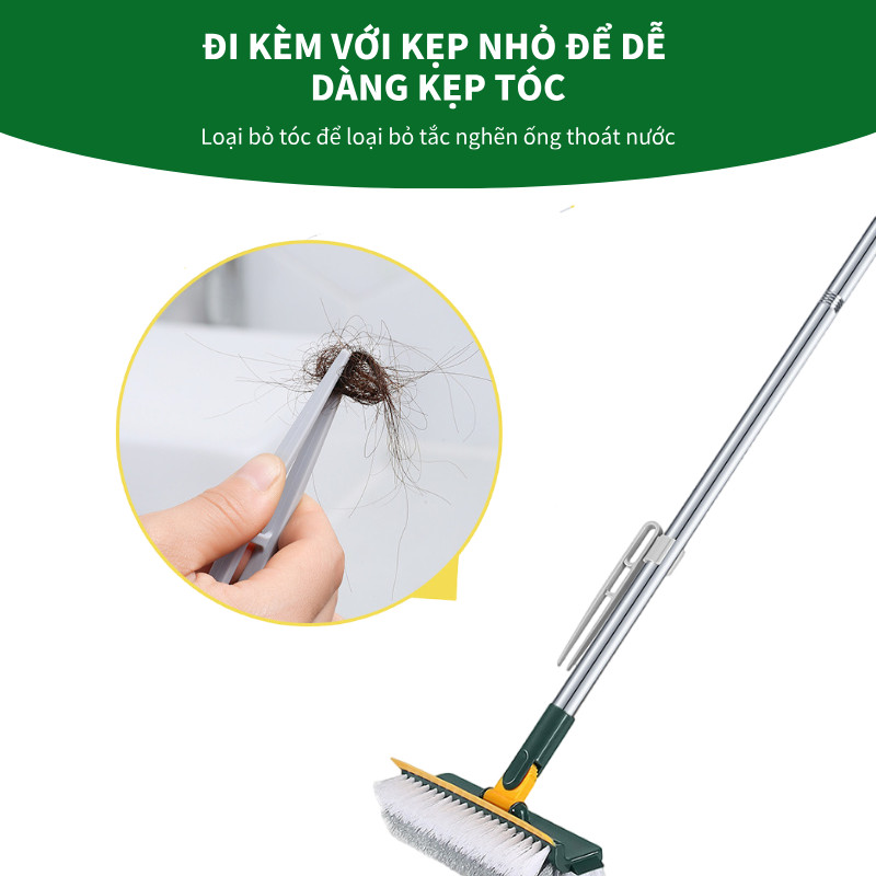 Cây Chà Sàn Nhà Tắm Đa Năng - Chổi Cọ Sàn Và ,Chà Khe Tường Và Khe Hẹp,Cán Dài, Dễ Sử Dụng