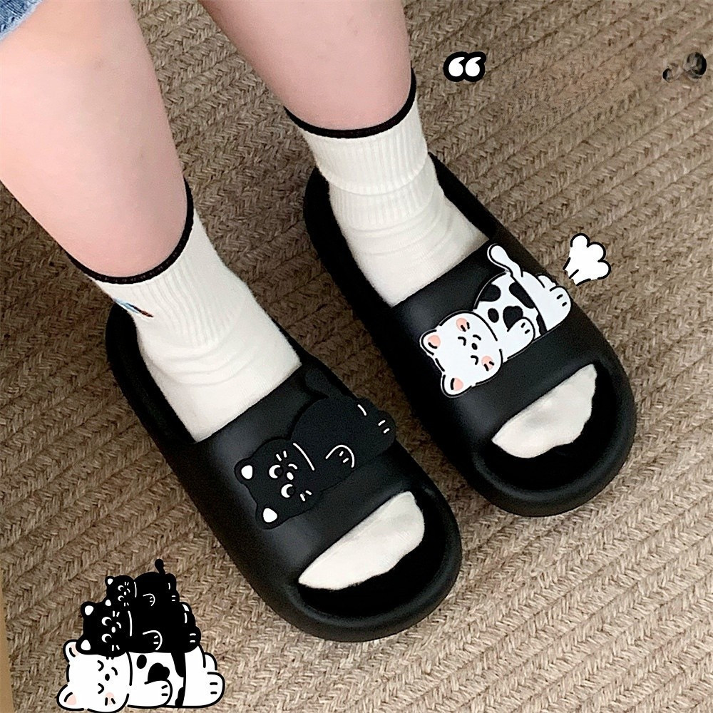 Xixitiao Sandal Nam Nữ Tình Yêu Mèo Con eva Trong Nhà Thoải Mái Đế Mềm Mùa Hè