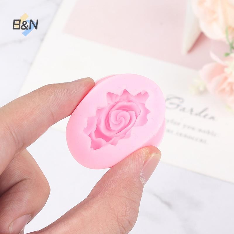 Khuôn silicon hoa hồng B & N 3D Khuôn silicon trang trí bánh kẹo mềm Khuôn bánh quy sô cô la.