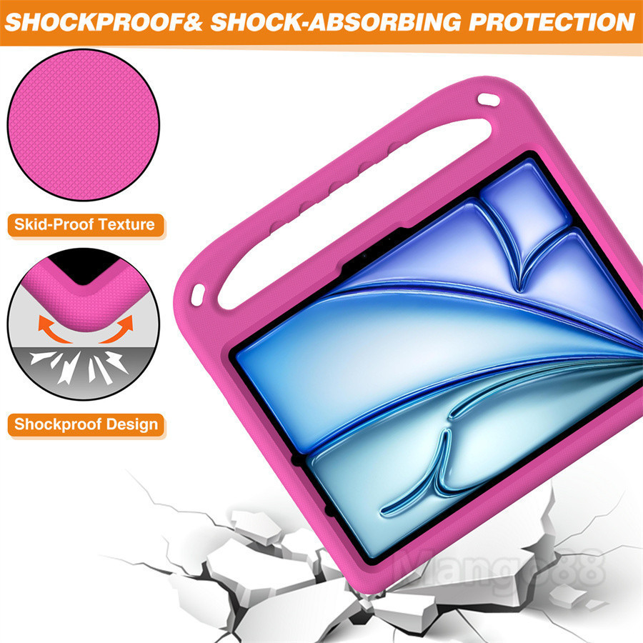 Dành Cho iPad 11th (A16) 2025 iPad Air 11 "2024 M2 / 2025 M3 Ốp Lưng Trẻ Em Vỏ Giá Đỡ Chống Sốc