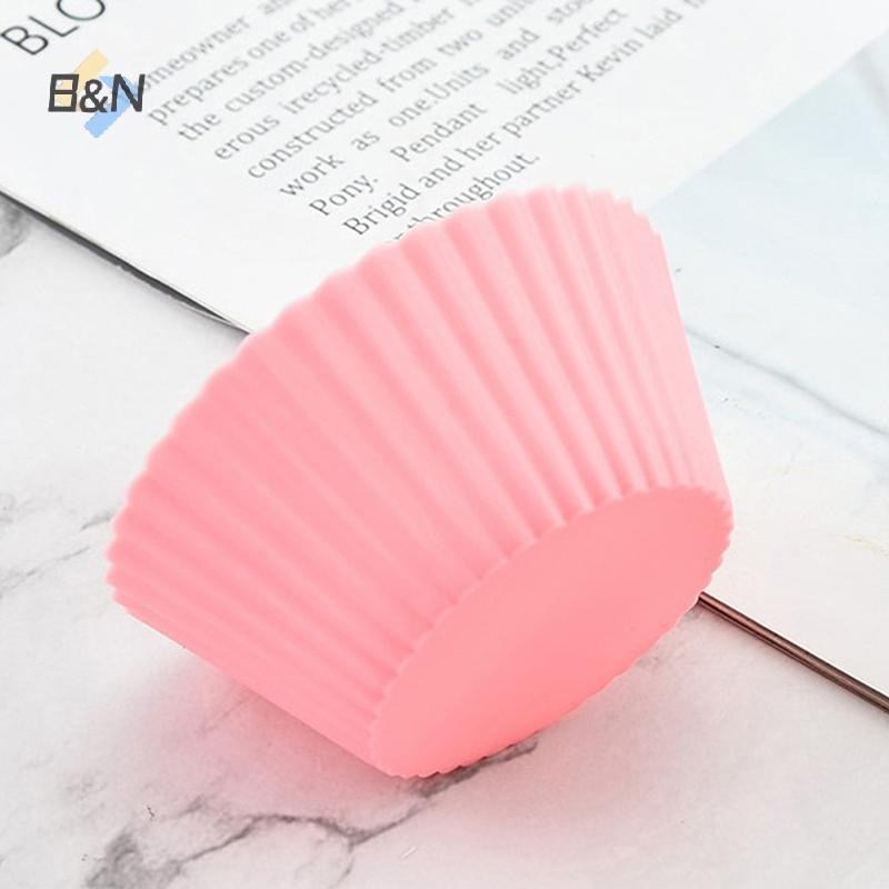 B & N 7 Cái / lốc Cốc Bánh Silicon Hình Tròn Muffin Cupcake Khuôn Nướng Bánh Nhà Bếp Đồ Dùng Nấu Ăn Dụng Cụ Trang Trí Bánh.