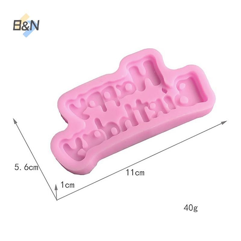 B & N Chúc Mừng Sinh Nhật Hình Khuôn Silicon Sugarcraft & Chocolate Khuôn Dụng Cụ Trang Trí Bánh.