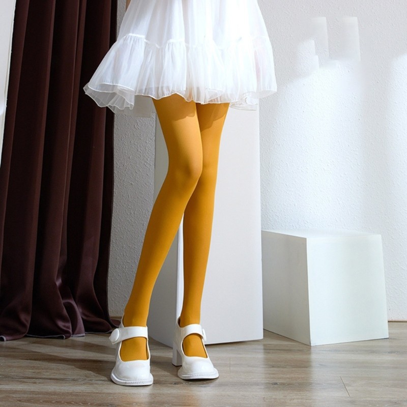 Exhila Nữ Bán Opaque Quần Eo Mềm Mại Màu Trơn Quần Tất