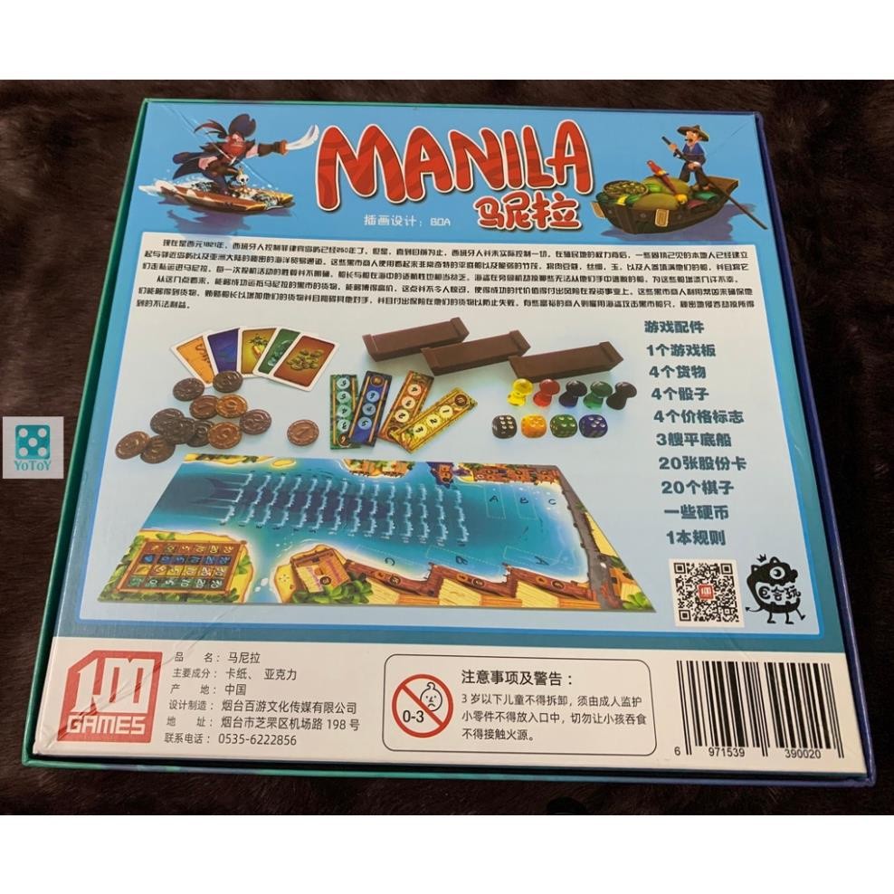 Trò chơi Manila - boardgame hành trình hàng hải bản mới 2023 Tigar