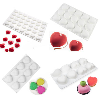 Khuôn Silicon 3D Hình Khoang Trái Tim Nướng Bánh - Làm Chocolate - Panna Cotta - Mousse - Pudding - Tàu Hũ - Làm Thạch