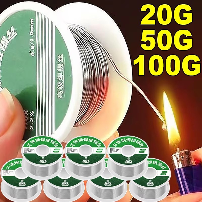 Dây hàn nhẹ hơn bằng thép không gỉ 100G Dây hàn lõi nhựa tan chảy thấp Thích hợp cho tấm đồng Desolder
