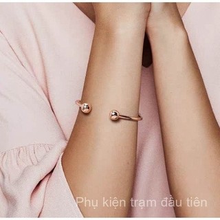 Hàng Spot [Phong Cách Mới 2024] Vòng Tay Mở Cổ Điển Panjia/925DIY Vòng Tay Nữ