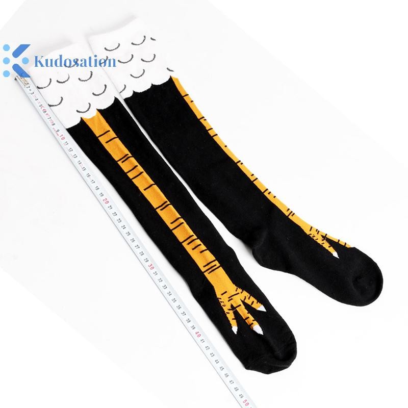 Kudosation 1 Đôi Chân Gà Tất Đùi Cao Vớ Dài Đầu Gối Chân Gà Tất Chân Cao Tất Ngộ nghĩnh Chân Gà Tất