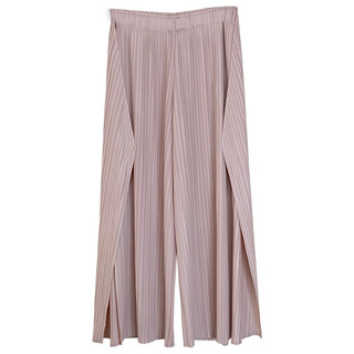 Miyake Quần Xếp Ly Nữ Mùa Hè Phong Cách Mới Drap Cắt Eo Cao Rời Kích Thước Lớn Ôm Hơn Nhìn Rộng Chân Quần loe Quần