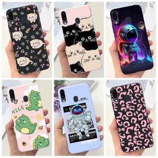 Dành Cho Samsung Galaxy M20 Vỏ M 20 Vỏ Chống Sốc Khủng Long Dễ Thương Phi Hành Gia Vỏ Điện Thoại TPU Mềm Cho Samsung M20 SM-M205F Ốp Lưng
