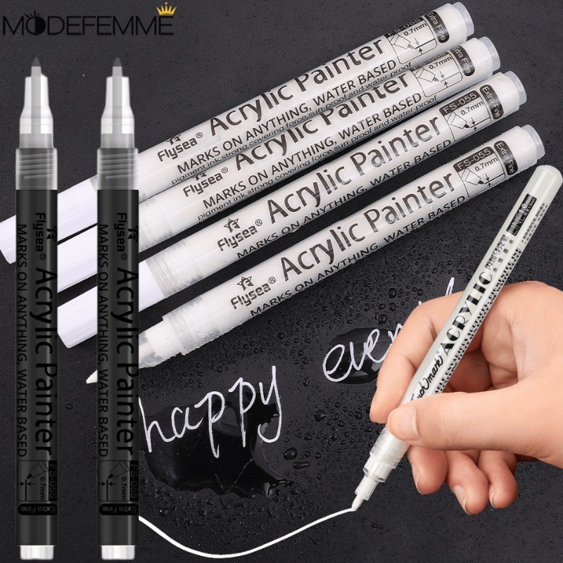 [Đặc sắc] Bút đánh dấu Acrylic - Sấy nhanh, chống thấm nước - Văn phòng phẩm dành cho học sinh - Bút vẽ viết - Đồ dùng học tập văn phòng - Bút viền - Thích hợp cho thủy tinh, da, thép