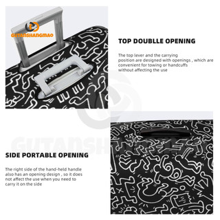 Keith Haring Hành Lý Có Thể Giặt Được Vali Bảo Vệ Chống Trầy Xước Vali Phù Hợp Với Hành Lý 18-32 Inch