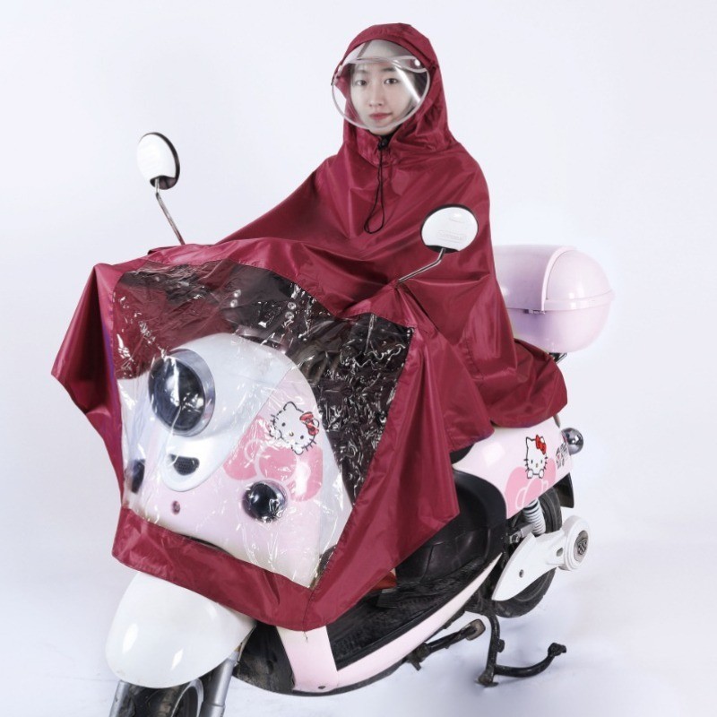 Áo Mưa Xe Máy Điện Dày Và Dài Dành Cho Người Lớn Ngoài Trời Cưỡi Áo Mưa Toàn Thân 5XL