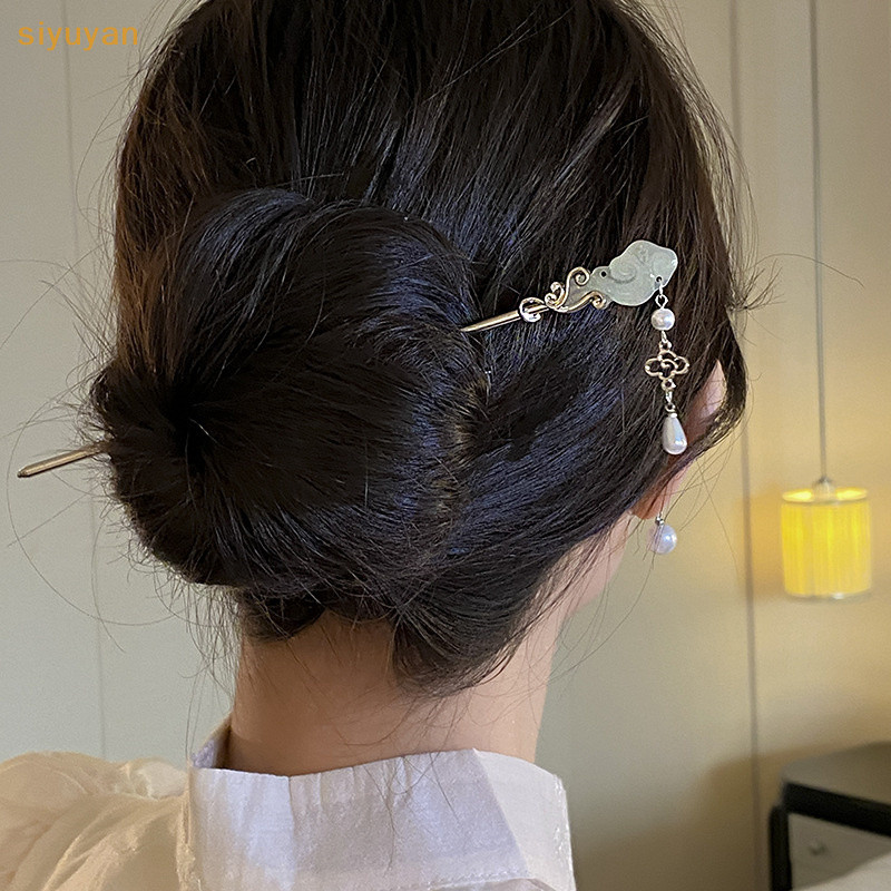 Siyuyan Truyền Thống Trung Quốc Que Tóc Vintage Kim Loại sel Kẹp Tóc Handmade Tóc Đũa Đầu Phụ Kiện Nữ Tạo Kiểu Tóc Dụng Cụ VN