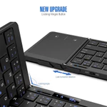 Bàn phím có thể gập lại bằng hợp kim Jomaa Bluetooth Màn hình mức pin Bàn phím gấp không dây có thể sạc lại với bàn di chuột / Miếng đệm số — ảnh 4