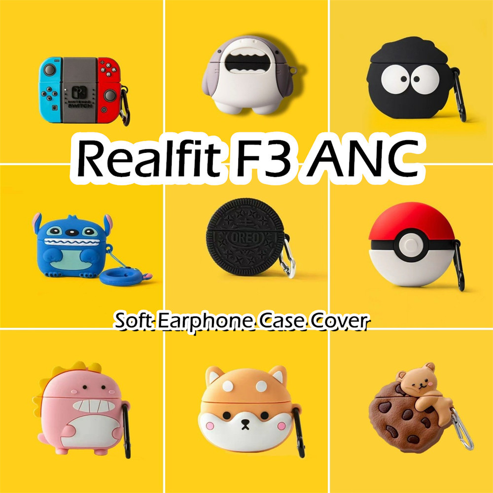 [Ngôi sao tương lai] Dành cho vỏ Realfit F3 ANC Vỏ tai nghe silicon mềm hoạt hình dễ thương Vỏ NO.1