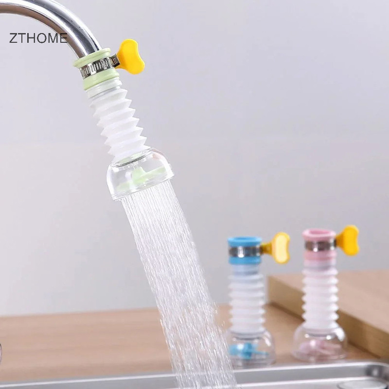 Zthome 360°Xoay Nối Dài Vòi Bếp Máy Sục Khí Ống Kính Thiên Văn er Lọc Khuếch Tán Tiết Kiệm Nước Vòi Tắm Đầu Nối HOT