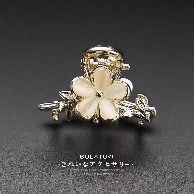 Mauropoli [Sẵn Sàng] Phong Cách Mới Retro Nổ Nhỏ Grab Clip Cao Cấp Mini Nhỏ Tóc Nửa Tie Tóc Kích Thước Nhỏ Đầu Kẹp Phụ Kiện Tóc