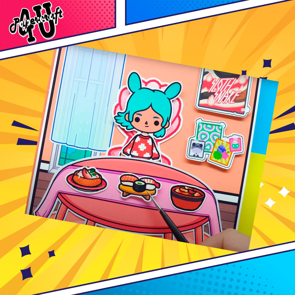 ĐỒ CHƠI NGÔI NHÀ BÚP BÊ GIẤY CẮT THỦ CÔNG DIY - TOCA LIFE WORLD -  MẪU TA030