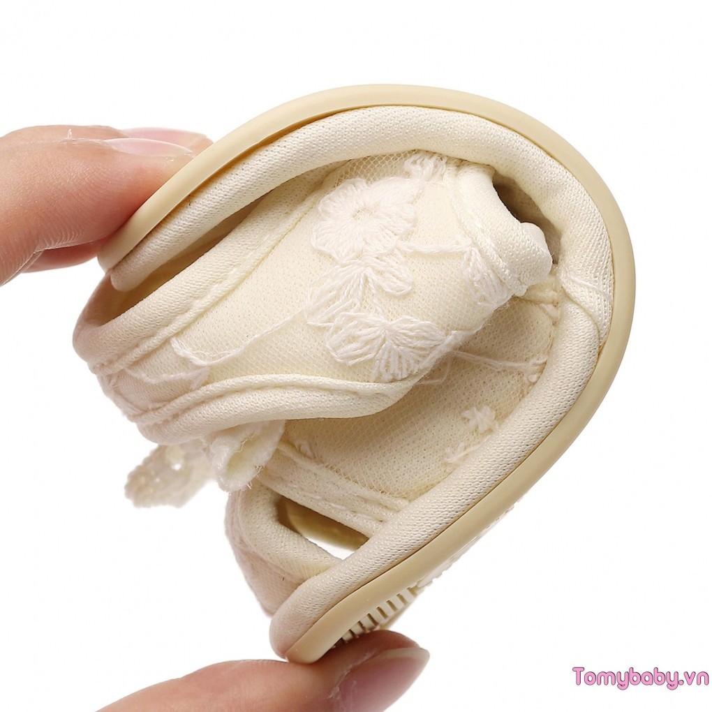 Xăng đan Mùa Hè Cho Bé Gái Dễ Thương Nơ / Ruffle Giày Đế Chống Trơn Trượt Giày Tập Đi