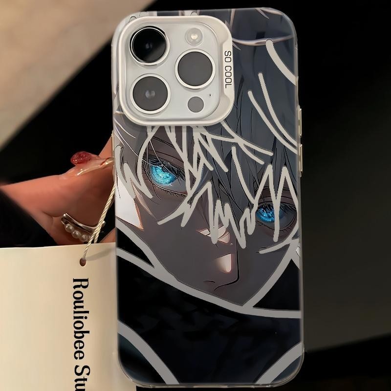 Ốp Lưng Cho Samsung Galaxy S20 S21 S22 S23 S24 Plus Ultra S23FE Jujutsu Kaisen Gojo Satoru IMD Frosted 2 Trong 1 Glow Laser Case Cool Trend Thương Hiệu Anime Phim Hoạt Hình Vỏ Điện Thoại