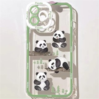 Ốp Điện Thoại Cho iPhone 13 12 11 Pro Max Mini 6 6S 7 8 Plus X XS cover Gấu Trúc Mềm Chống Sốc Thời Trang Trong Suốt Hoạt Hình Silicon Dễ Thương