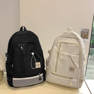 Ba lô Nylon Túi du lịch ngoài trời dung tích lớn Học sinh trung học cơ sở Túi đi học tối giản