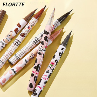 FLORTTE Eyeliner Fine Lying Silkworm Pen Liquid Eyeliner Shadow Pen Màu nâu tự nhiên