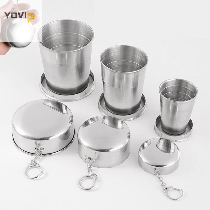 Cốc gấp inox cầm tay YOVIP VN