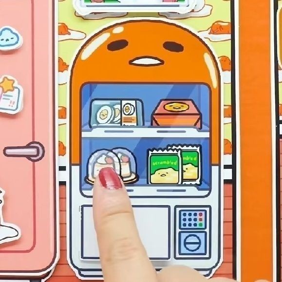 Nguyên Liệu Tự Làm Sách Hình Quả Trứng toka girl and egg đồ chơi giấy tocaboca bộ đồ chơi giấy đồ chơi cắt giấy tranh