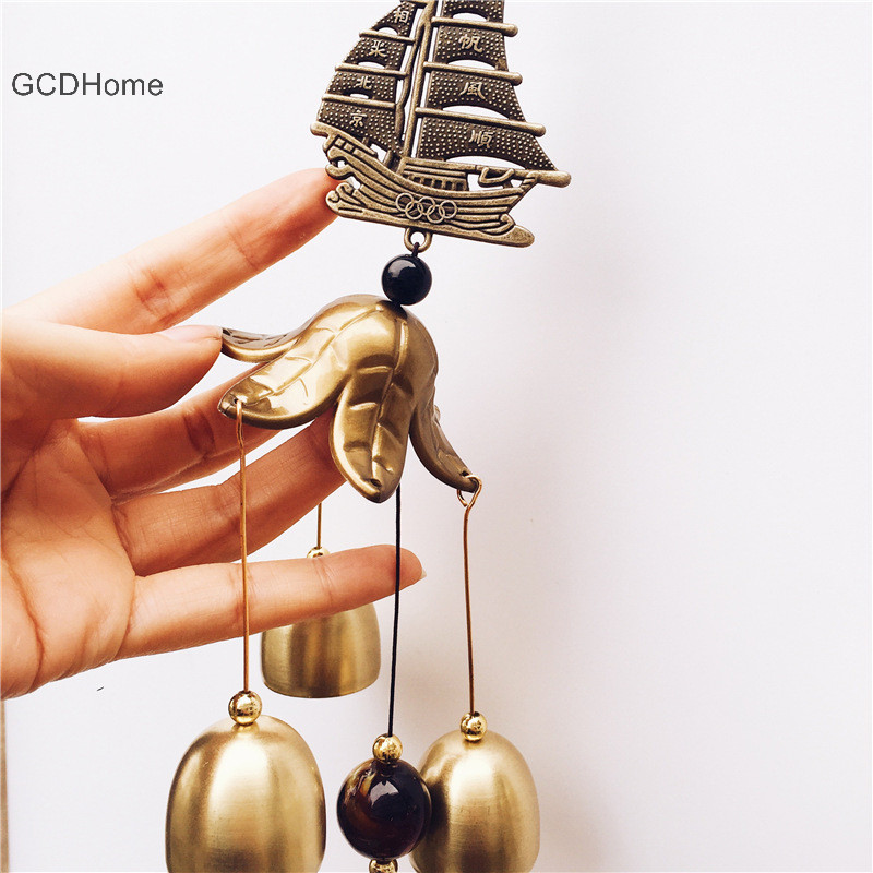 Gcdhome 1 Cổ Đồng Chuông Gió Ngoài Trời Sân Vườn Trang Trí Cuộc Sống Kim Loại Ngoài Trời Chuông Gió Trung Quốc Phương Đông May Mắn Kim Loại Trang Trí HOT