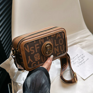 Dây Đeo Túi Đeo Vai Nữ Mùa Hè Mới Cổ Điển Châu Âu Và Mỹ Retro In Màu Sắc Tương Phản Túi Đeo Ngang