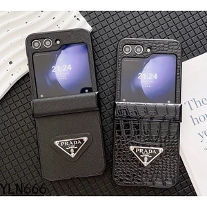 Dành Cho Samsung Galaxy Z Flip 7 6 5 4 3 7FE Cao Cấp Cao Cấp Cổ Điển Da PU Thiết Kế Ốp lưng Cho Samsung Galaxy Z Flip7 Bọc Toàn Bộ Gấp Lưng Chống Sốc Vỏ Điện Thoại