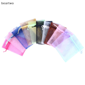 < Beartwo > 100 Cái / lốc Túi Organza Nhiều Màu Sắc 10x12cm / 10x15cm / 13x18cm Túi Bao Bì Trang Sức Quà Cưới Bảo Quản Túi Dây Rút Đẹp