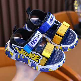 Giày Sandal Bé Trai 2024 Phong Cách Mới Mùa Hè Vừa Lớn Trẻ Em Phiên Bản Hàn Quốc Bé Trai Giày Đế Mềm Trẻ Em Đi Biển Hợp Thời Trang