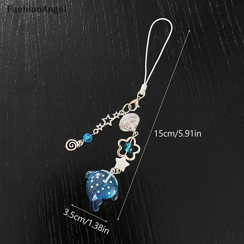 FashionAngel Dễ Thương Mô Phỏng Biển Điện Thoại Di Động Dây Xích Thủ Công Đính Hạt Móc Khóa Phụ Kiện Cá Quyến Rũ Thẩm Mỹ Y2k Độc Đáo TH