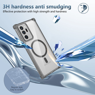 Dành Cho Samsung Note 20 Ultra Ốp Lưng Trong Suốt Từ Tính Chống Sốc Quân Sự Cấp Bảo Vệ Không Khí Góc Mỏng Vỏ Điện Thoại