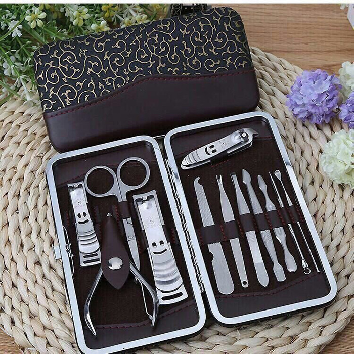 [XẢ] Bộ Kiềm Bấm Móng 12 Món có hộp xịn sắc bén tiện lợi💖 Hoa Mười Giờ Bonsai & Phụ Kiện