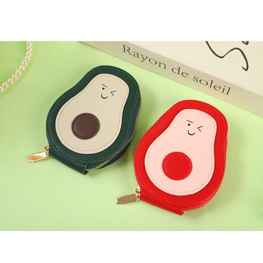 Ví đựng thẻ Mini MINIMALY da PU 11 ngăn, đựng thẻ ID/business dung lượng lớn, hình bơ hoạt hình cho nữ [Còn hàng]