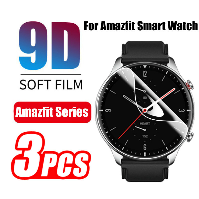 Amazfit Balance Hydrogel Mềm TPU Bảo Vệ Phim Cho Amazfit Bip GTR GTS 5 4 3 2 2e Mini U Pro Đồng Hồ Thông Minh Bảo Vệ Màn Hình Không Kính