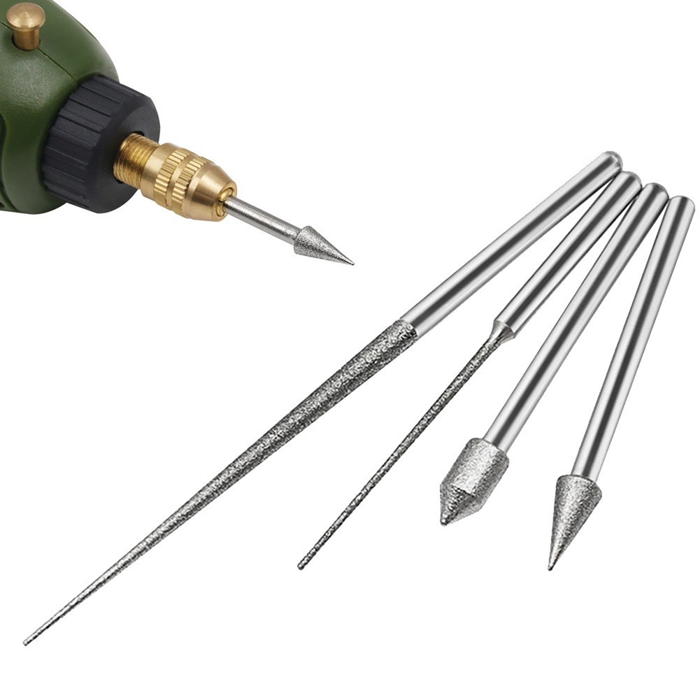 < Welv > Thanh mài kim khắc 3mm Máy khoan Mini Khoan khắc kim cương