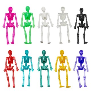 Bán chạy TPR Cao su mềm Đàn hồi có thể thu vào Little Zombie Skeleton Man Halloween Đồ chơi ngộ nghĩnh