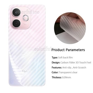Oppo A5 Pro 2025 3D Matte Back Film Cho Oppo A5 A3 Pro A3Pro A5Pro A 3 A3X A5X OppoA5 4G 5G Mặt Sau Bằng Sợi Carbon Chống Trầy Xước Bảo Vệ Màn Hình Miếng Dán Phim Mềm TPU Mờ